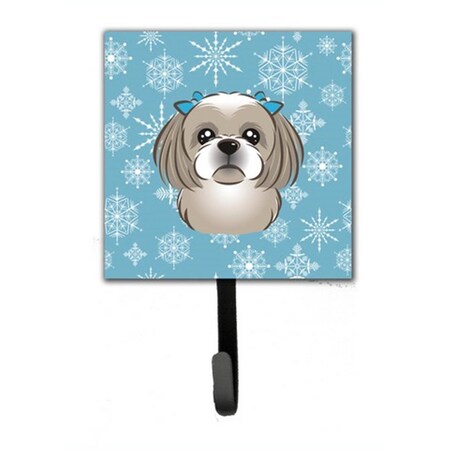 Jensendistributionservices Snowflake Gray Silver Shih Tzu Leash & Key Holder MI1658930